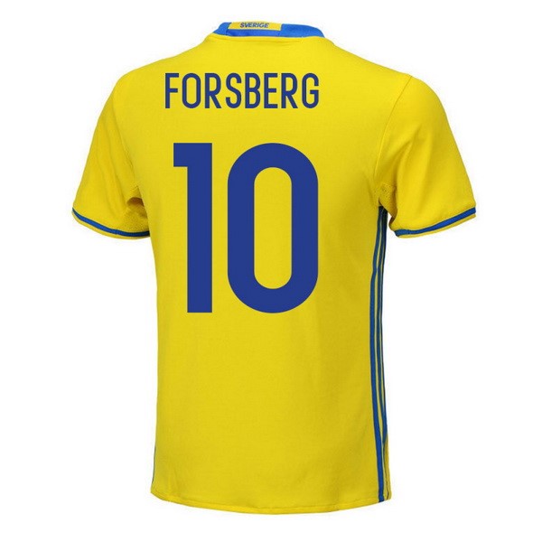 Camiseta Sweden 1ª Forsberg 2018 Amarillo